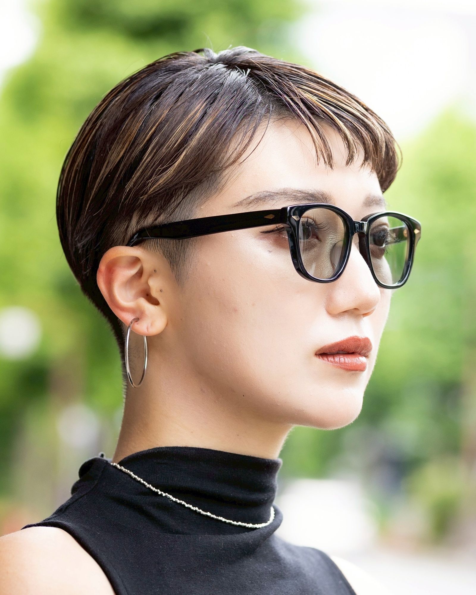 ノチノオプティカル "SANSUI" #2.GLOSS BLACK × GREY GREEN to D.GREY(調光モデル)