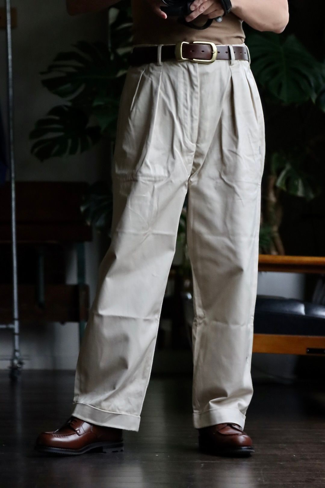 国内配送 TapWater Cotton Cotton Chino - Chino Tuck Chino Trousers