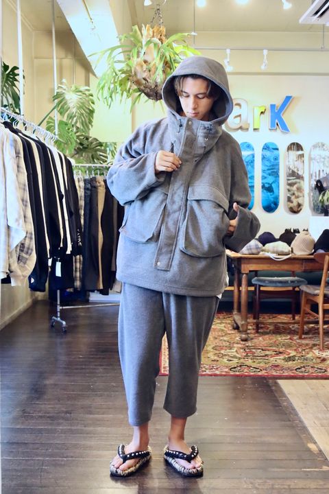 S.F.C 新作FLEECE HOODIE JACKET"CHARCOAL"スタイル