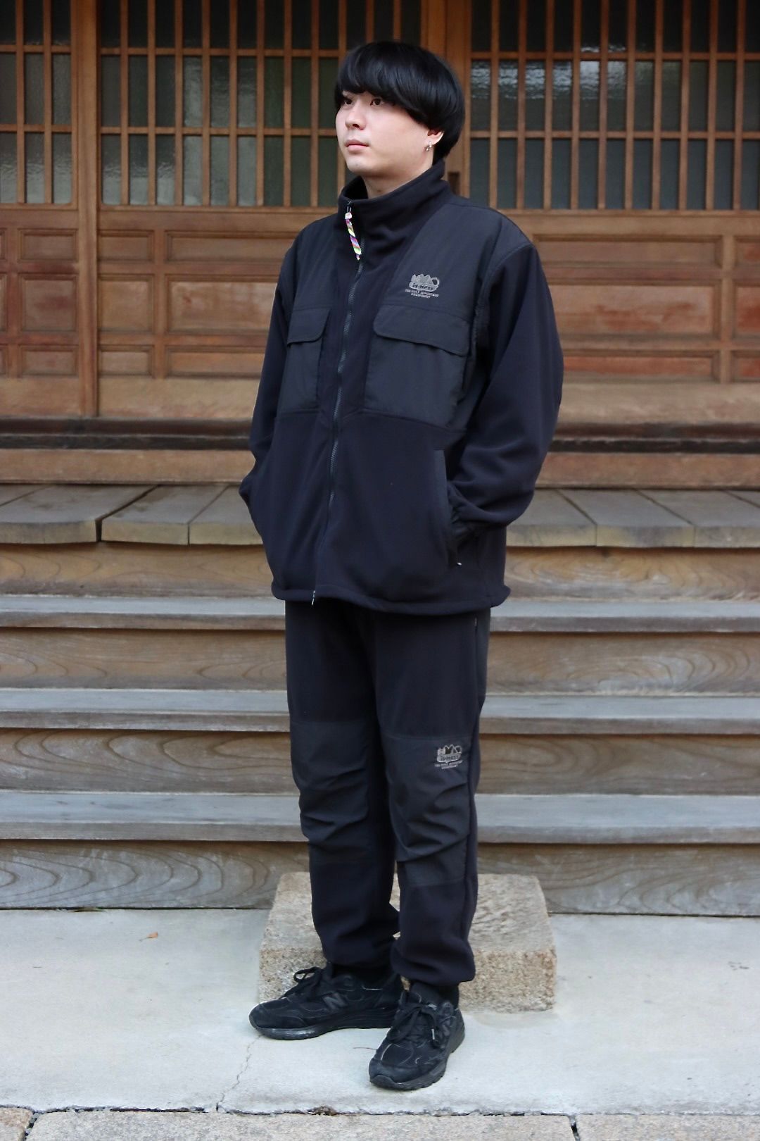 イズネス22AW THM FLEECE PANTS (1003AWPT01)BLACK