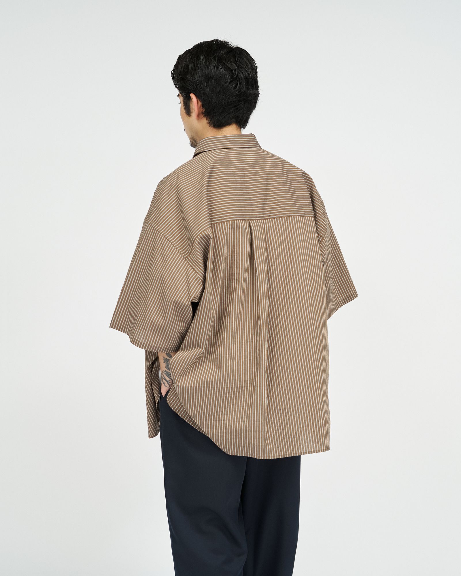 フレッシュサービス 26SS HRAFTeX® S/S STRIPE SHIRT(FSC262-50008)BROWN STRIPE☆5月30日(土)発売！