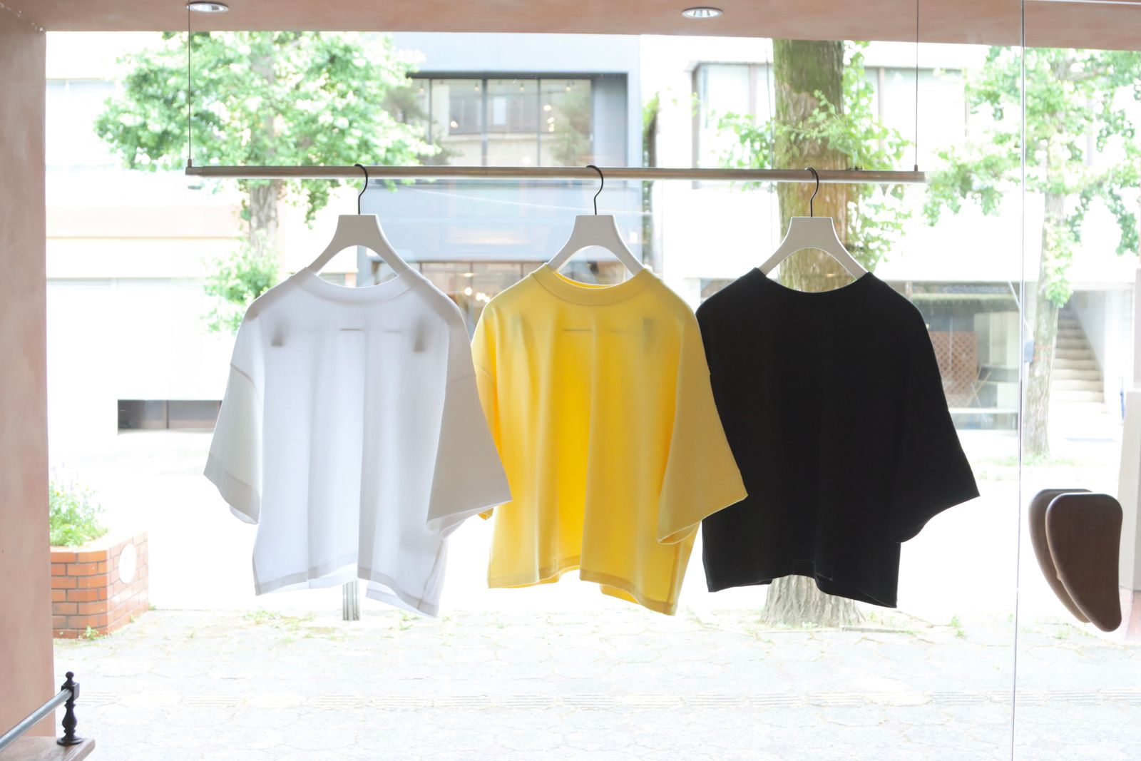 Graphpaper 25AW Women's  Tri Spun Cotton Balloon Sleeve Tee(GL253-70306)YELLOW
