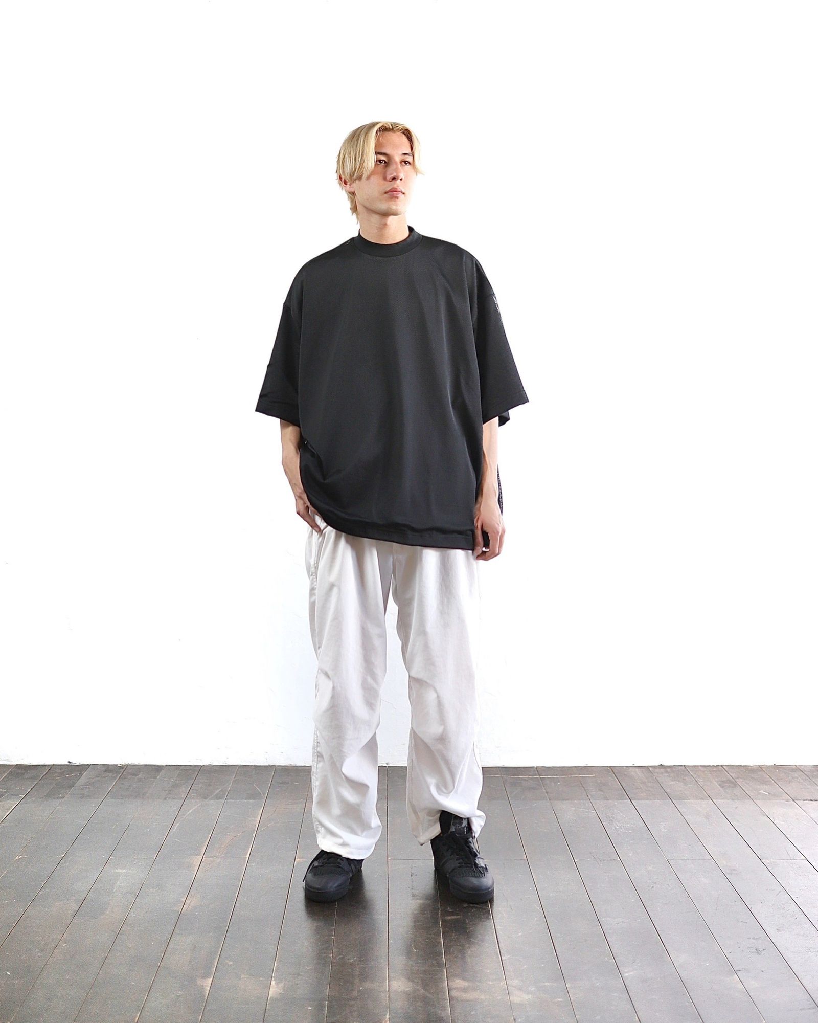 イズネス 24SS BALLOON DOUBLE LAYERED MESH SHORT SLEEVE T-SHIRT style 2024.4.13