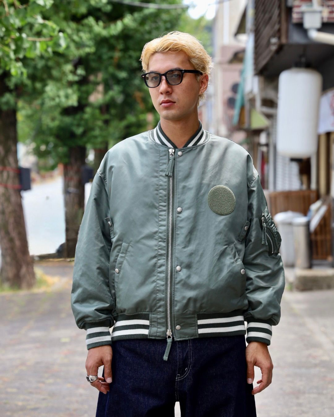 COMME des GARCONS HOMME リブライン入りナイロンツイルジャケット MARKスタイル