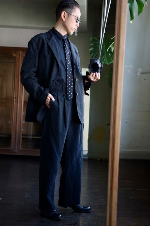 A.PRESSE 25SS Silk Linen Jacketスタイル2025.3.23.