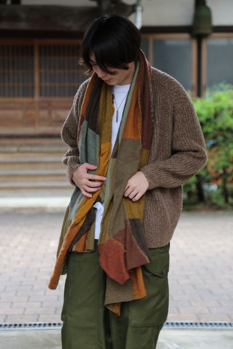 YOKE NEW HARMONY BIG STOLE "multi color"style.2020.9.12.