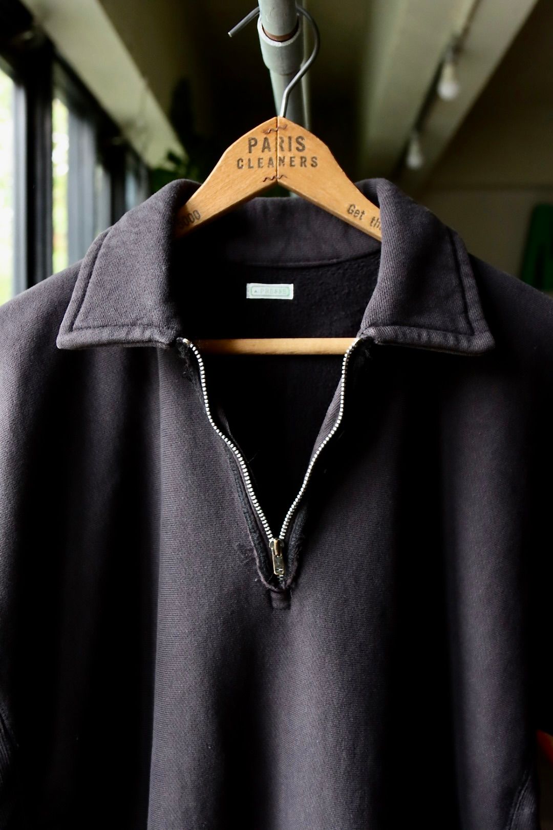 A.PRESSE 23AW Vintage Half Zip Sweat