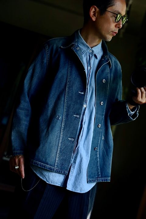 A.PRESSE US Army Vintage Denim Coverallスタイル.2024.9.4.