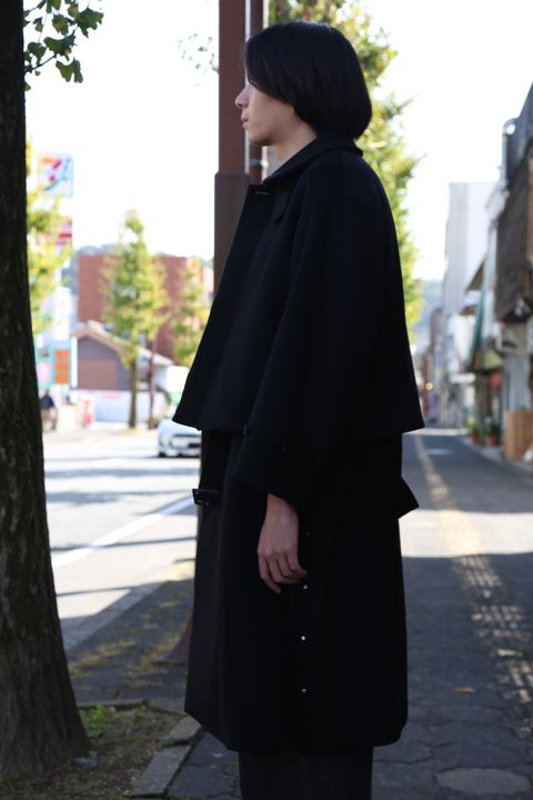YOKE 新作 3WAY BAL COLLAR SHARE COAT(YK20AW0135C)"BLACK"style.2020.11.8.