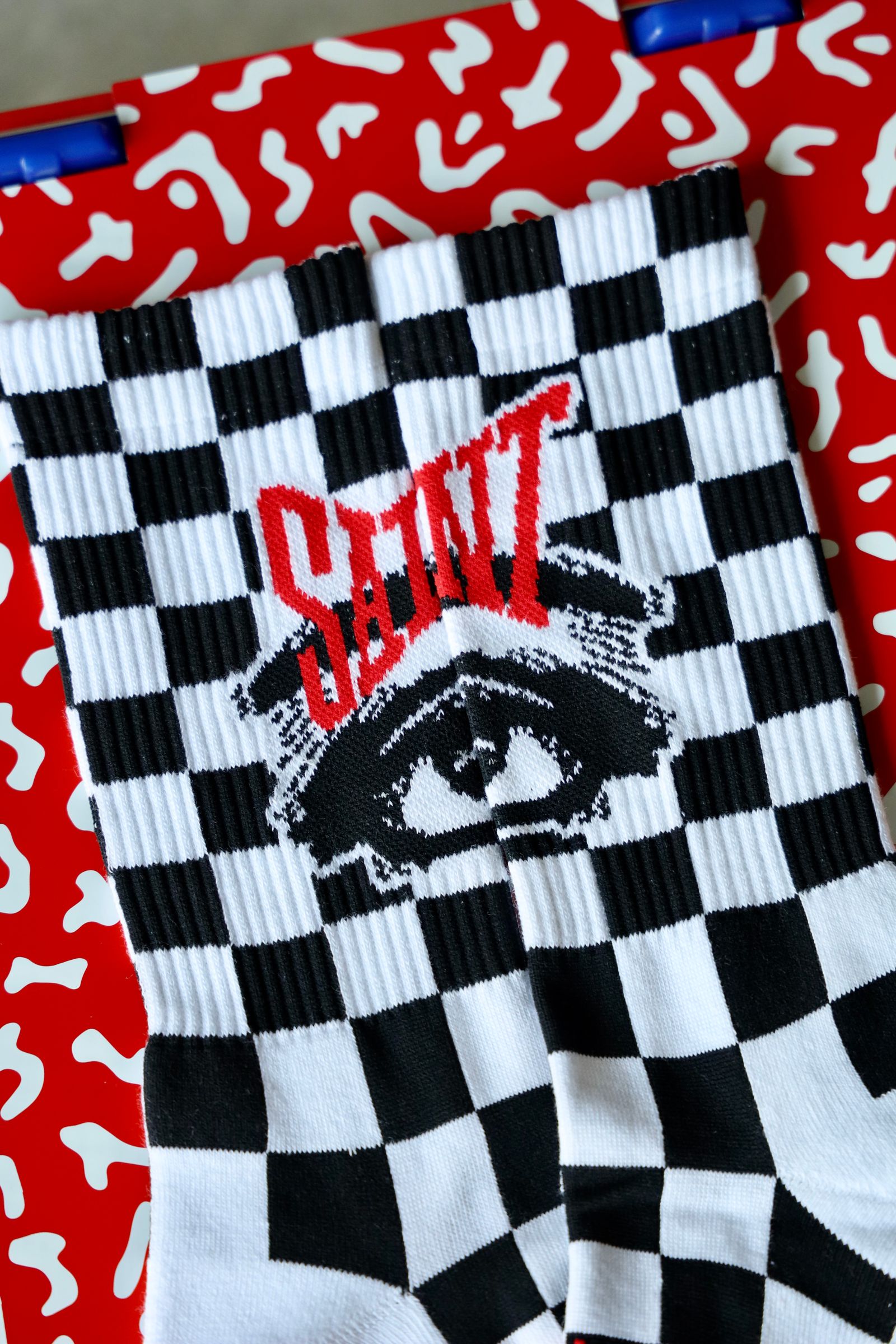 セントマイケル EYES_SOCKS(SM-HR1-0000-106)BLACK/WHITE