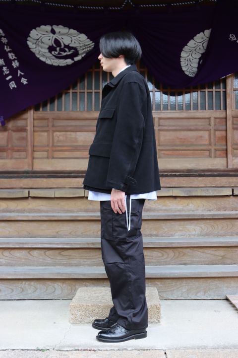 YOKE MILITARY FIELD JACKET"BLACK"style