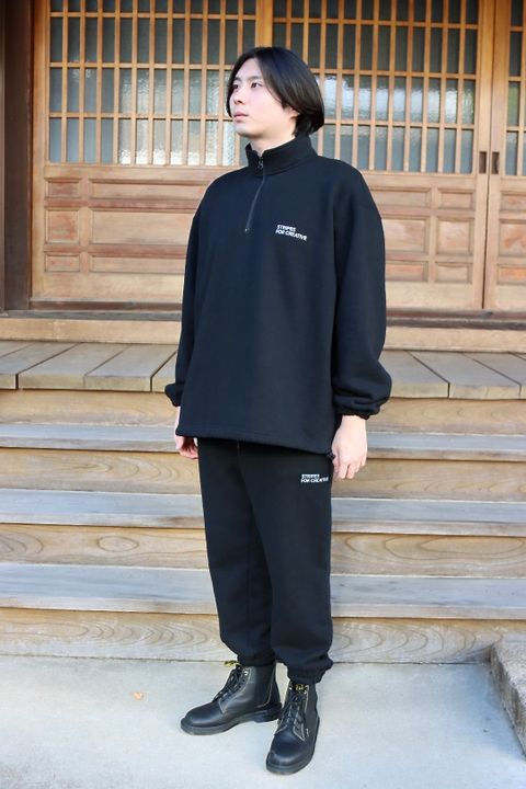 SFC HALF ZIP SWEAT"BLACK"style.