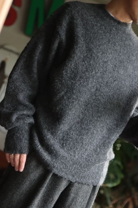 blurhms 22FW Wool Alpaka Napping Knitスタイル.2022.9.25.
