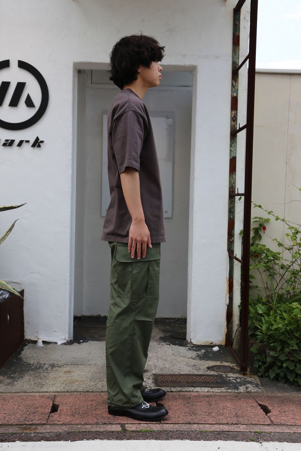 CIOTA スビンコットン10/-度詰め 吊り天竺ポケット付き半袖Tシャツ(CSLM-106M) style. 2021.04.25.