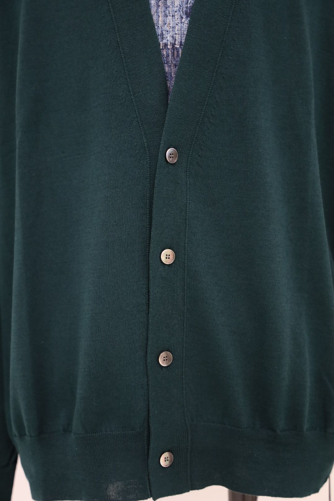 アプレッセ 2026 STYLE2 Wool Cotton High Gauge Cardigan(26AAP-03-02)GREEN