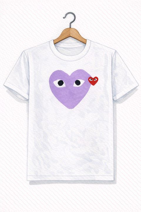 PLAYプレイコムデギャルソン RED EMBLEM Tシャツ(PURPLE)☆新作発売！