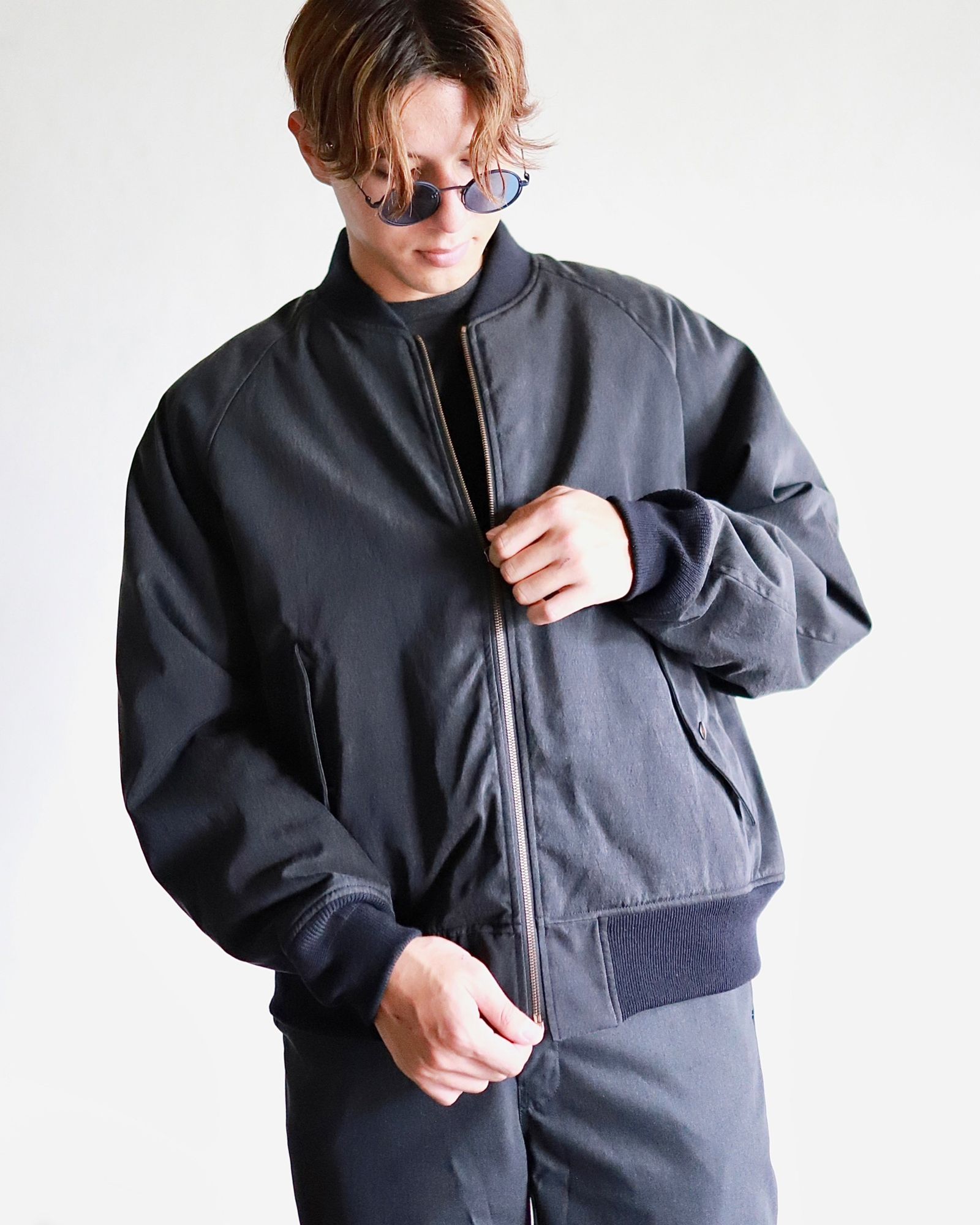 アプレッセ23AW Silk Padding Jacket(23AAP-01-28H)BLACK☆9月16日(土)発売！ - 1(S)