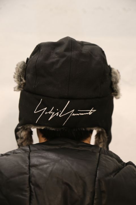 yohji yamamoto FW20トラッパー シグネチャーロゴ"BLACK"Style.2020.11.8.
