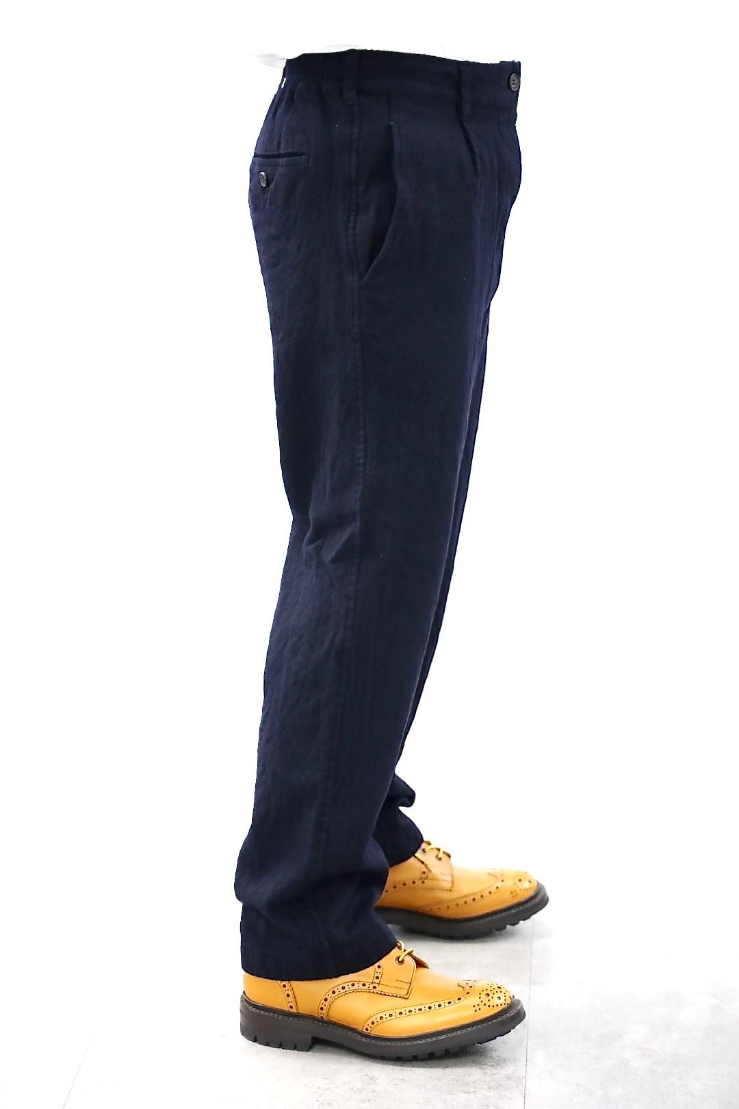 COMME des GARCONS HOMME ウールサージ製品縮絨3Bジャケットセットアップ"NAVY"スタイル2025.10.5.