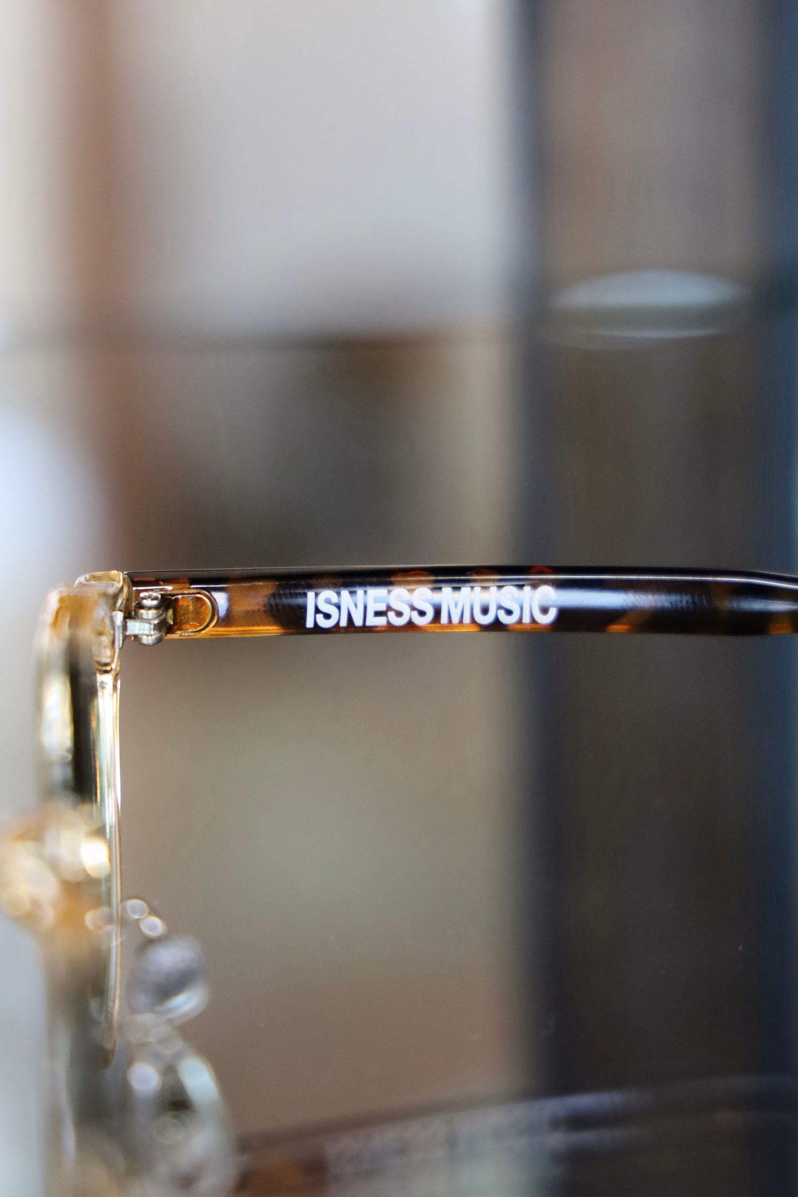 イズネスミュージックサングラス is-ness LARRY SUNGLASSES(BOSTON TYPE)CLEAR-GREEN