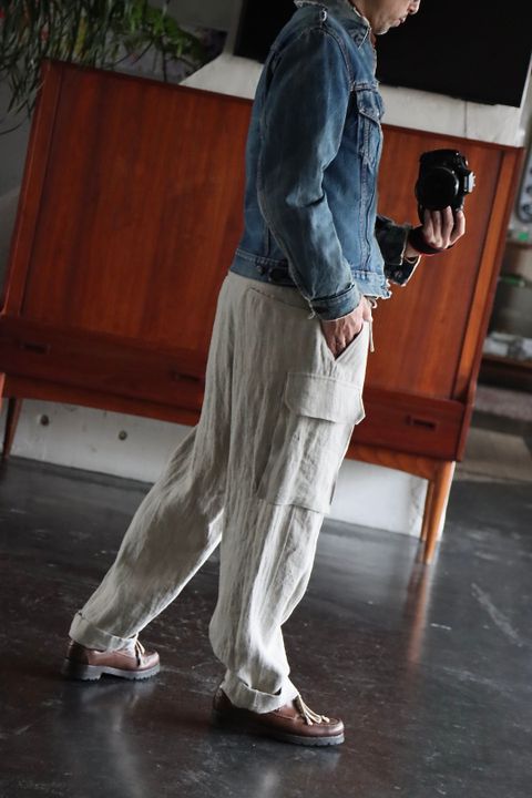 blurhms  22SS Linen Twill 5P Easy Pants"Natural"style.2022.2.8.