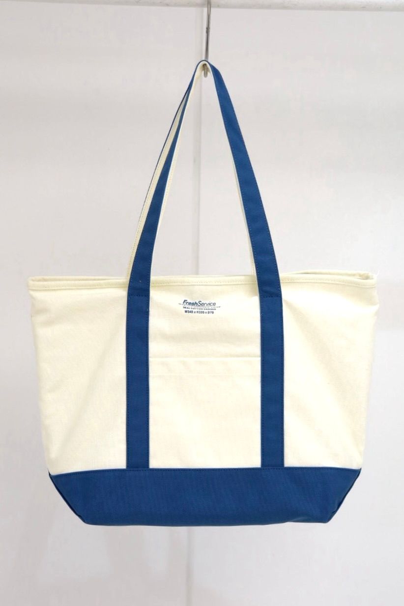 フレッシュサービス 26AW UTILITY CANVAS TOTE "FE MONOGRAM"(FSP263-90121FE)WHITE×BLUE☆8月29日(土)新作発売！