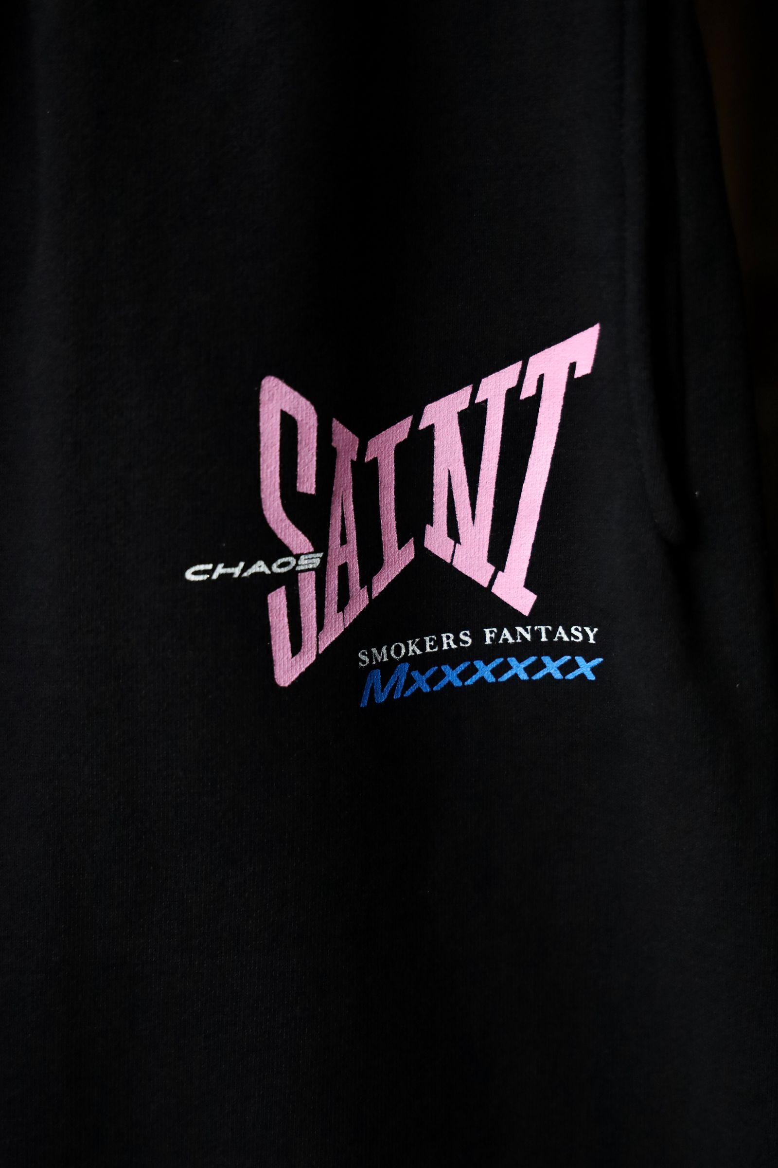 セントマイケル25SS SWEAT PANTS RIBON SAINT(SM-HR8-0000-056)BLACK