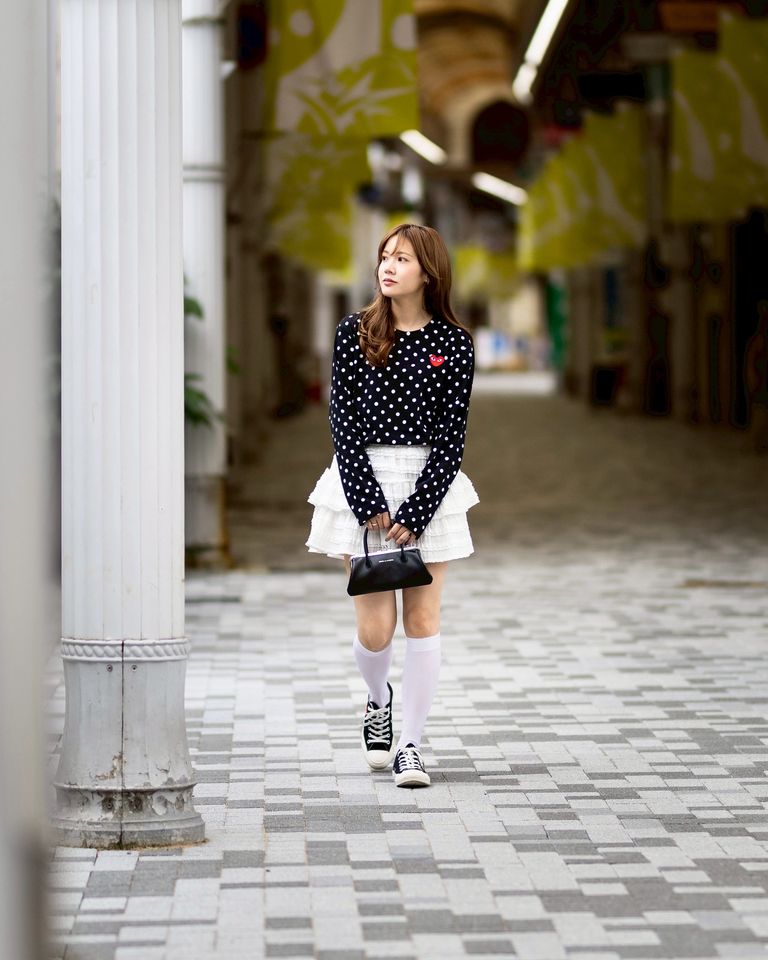 PLAY COMME des GARCONS 新作ドットロングスリーブTシャツ style.2026.6.8