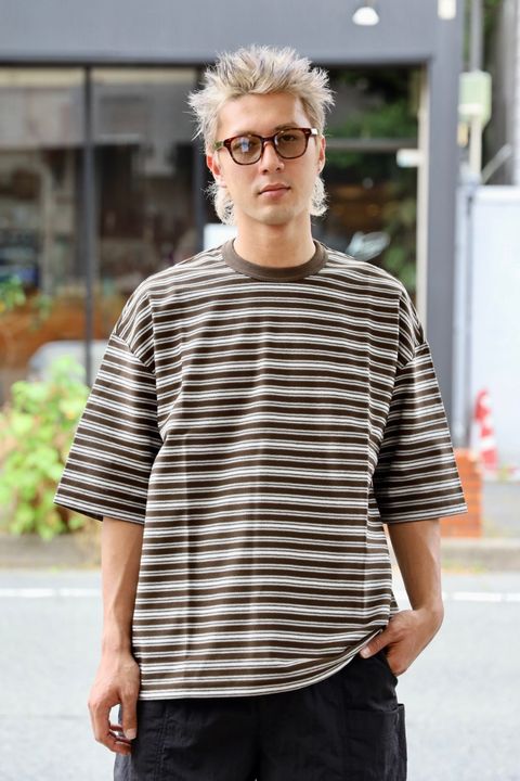 COMME des GARSONS 新作天竺ボーダー Tシャツ MARKスタイル