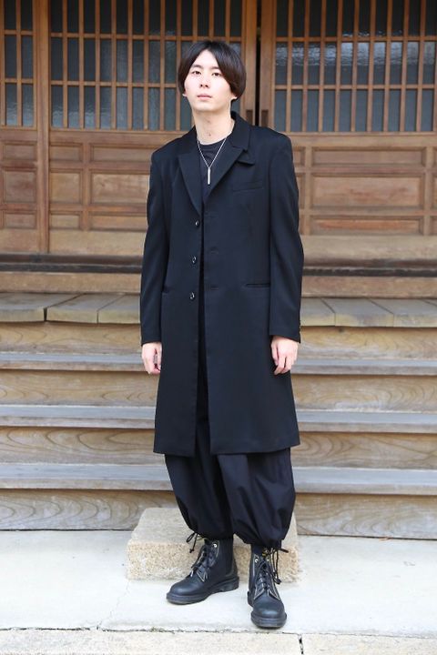 Yohji Yamamoto タキシードドクタージャケット"W-ロングJKTプリントB"style.2020.8.9.