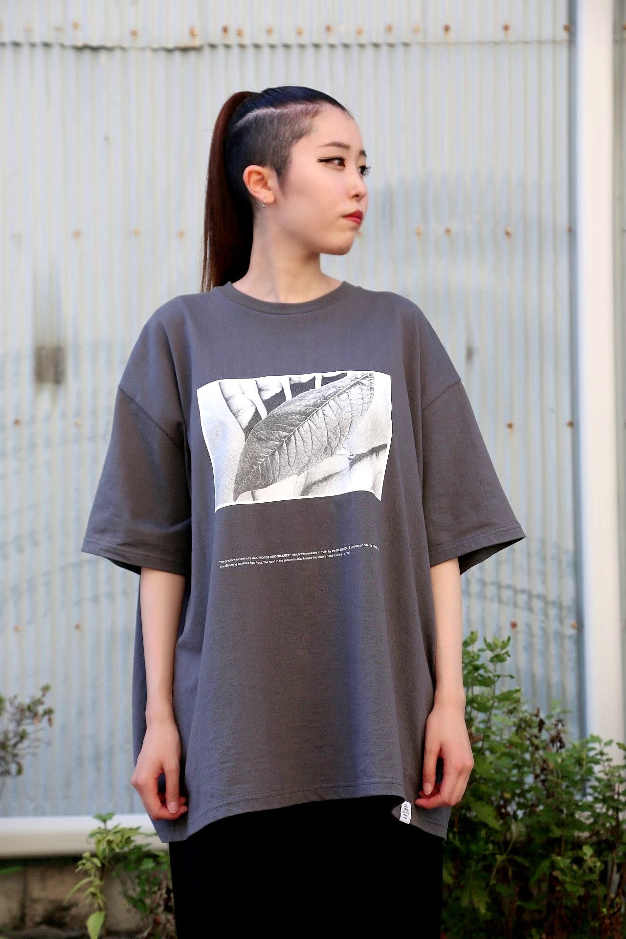 Graphpaper POET MEETS DUBWISE for Graphpaper Oversized Tee “WORDS AND SILENCE” style. 2021.07.20.