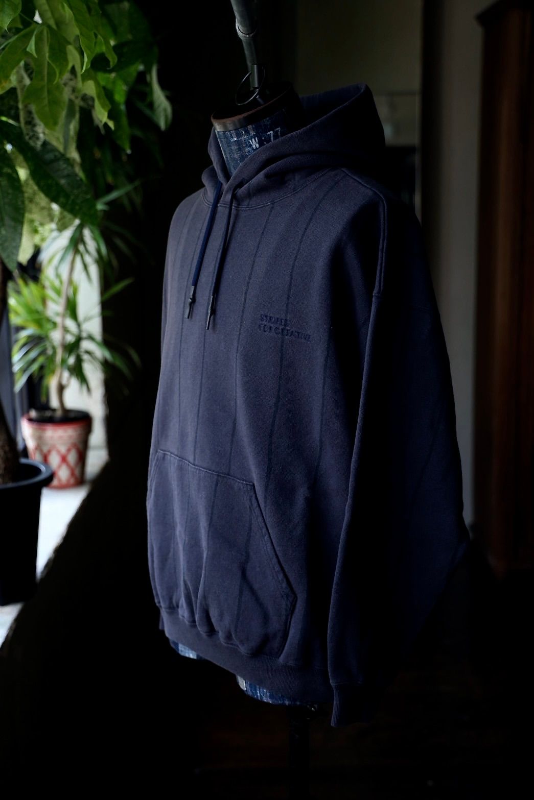 S.F.C 25FW エスエフシー STRIPE HOODY(DISCHARGED)(SFCFW25CS04)Navy☆9月20日(土)発売！