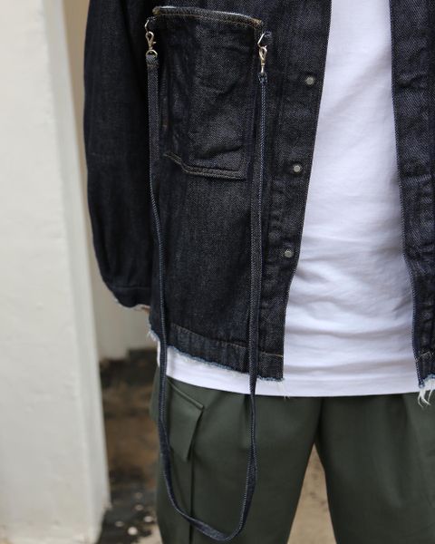 YOKE DETACHABLE POCKET DENIM JACKET(YK21SS0196B) style. 2021.04.05.
