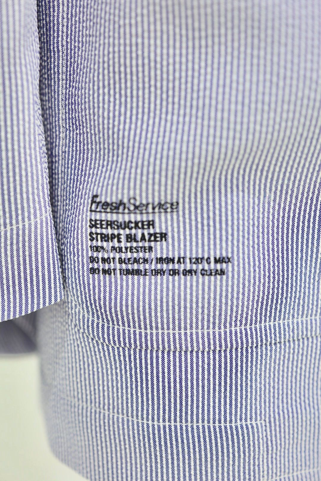 フレッシュサービス 26SS SEERSUCKER STRIPE BLAZER(FSC262-20112)BLUE☆6月13日発売！