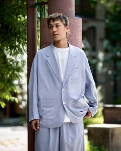 フレッシュサービス 26SS SEERSUCKER STRIPE BLAZER(FSC262-20112)BLUE☆6月13日発売！