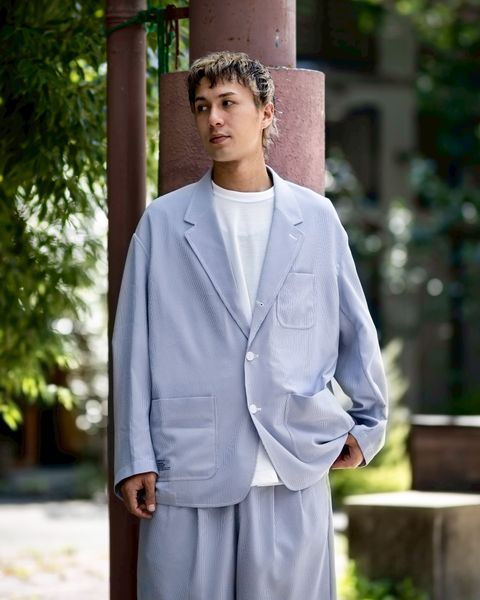 フレッシュサービス 26SS SEERSUCKER STRIPE BLAZER(FSC262-20112)BLUE☆6月13日発売！