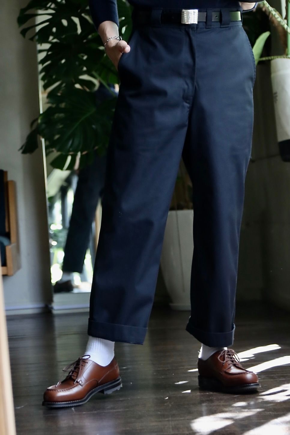a.presse chino trousers サイズ1 navy A.PRESSE 24SS Type.1 Silk Blend Chino Trousers