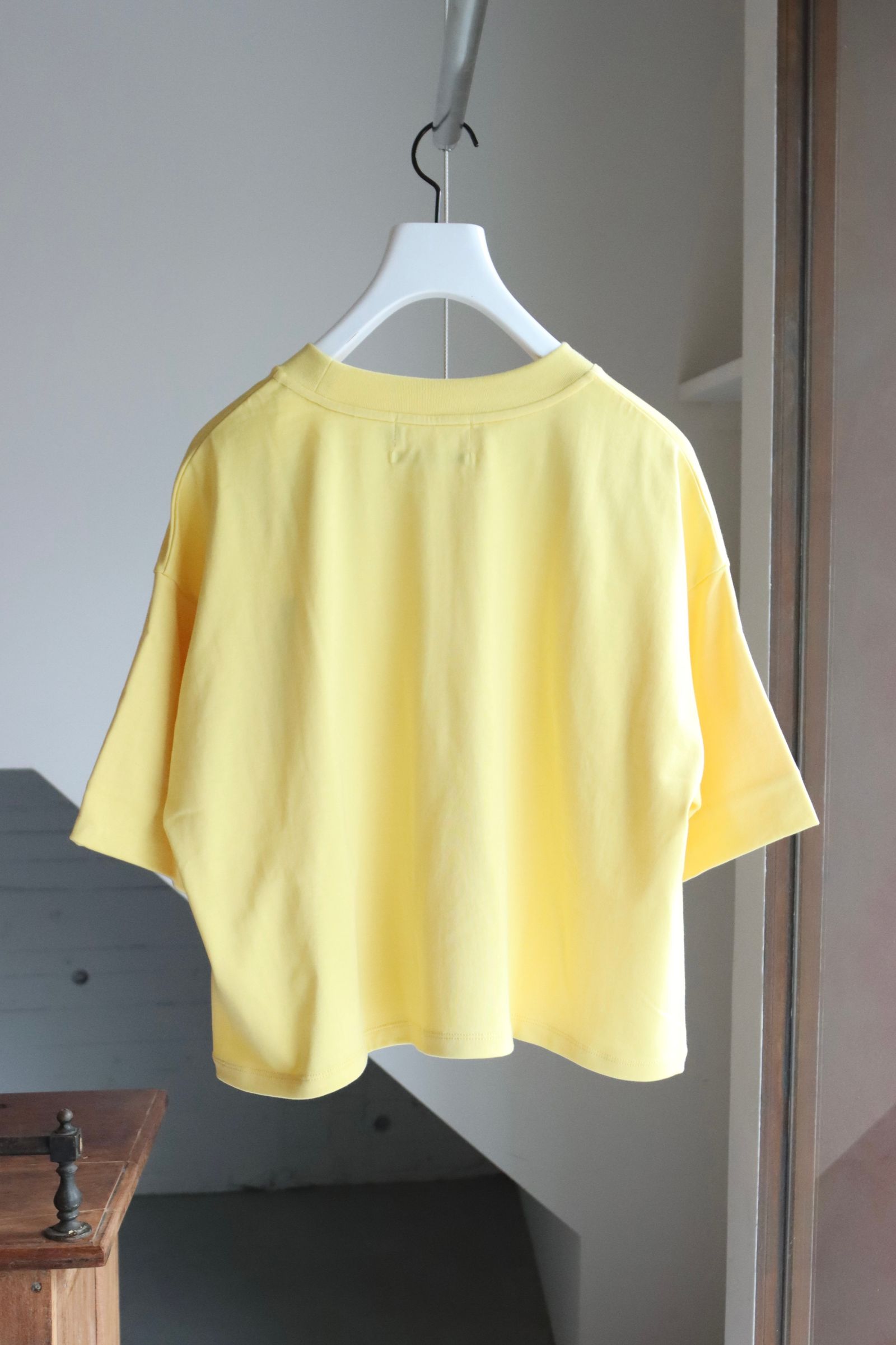 Graphpaper 25AW Women's  Tri Spun Cotton Balloon Sleeve Tee(GL253-70306)YELLOW