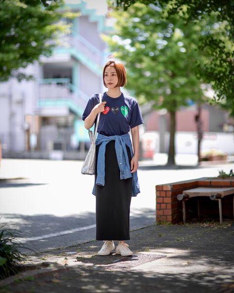 PLAY COMME des GARCONS  3HEARTロゴプリントTシャツ style.2024.06.08