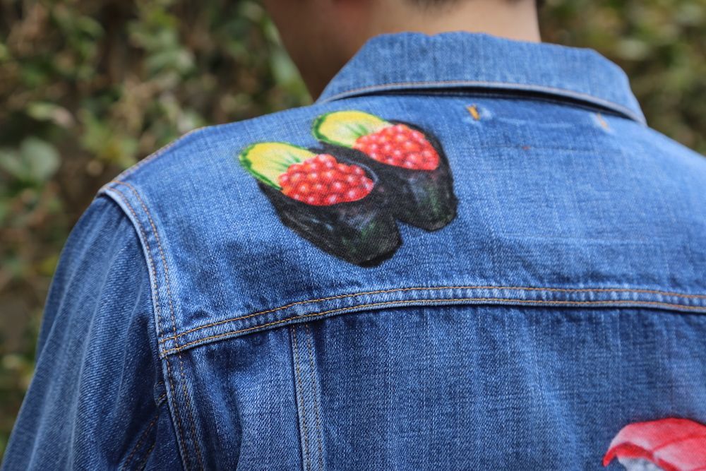 doublet FOOD HAND-PAINTED DENIM JACKET"L.BLUE"style.2020.8.8.