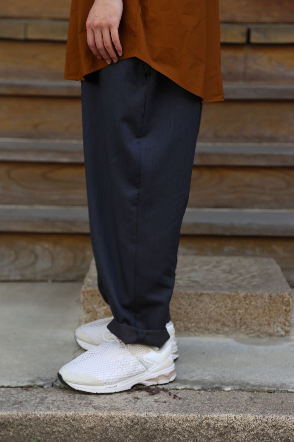 Graphpaper Broad Oversized S/S Regular Collar Shirt(GM212-50625B) style. 2021.05.23.
