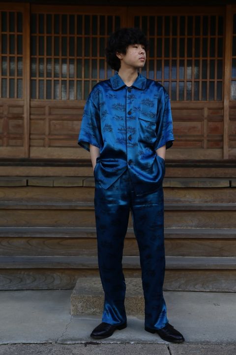 MATSUFUJI DAYDREAM Prinnted Jacket(M211-0102) style. 2021.05.08.