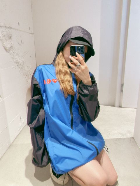 PLAY Comme des Garçons x K-WAYフルジップアップナイロンパーカーstyle.2024.7.2