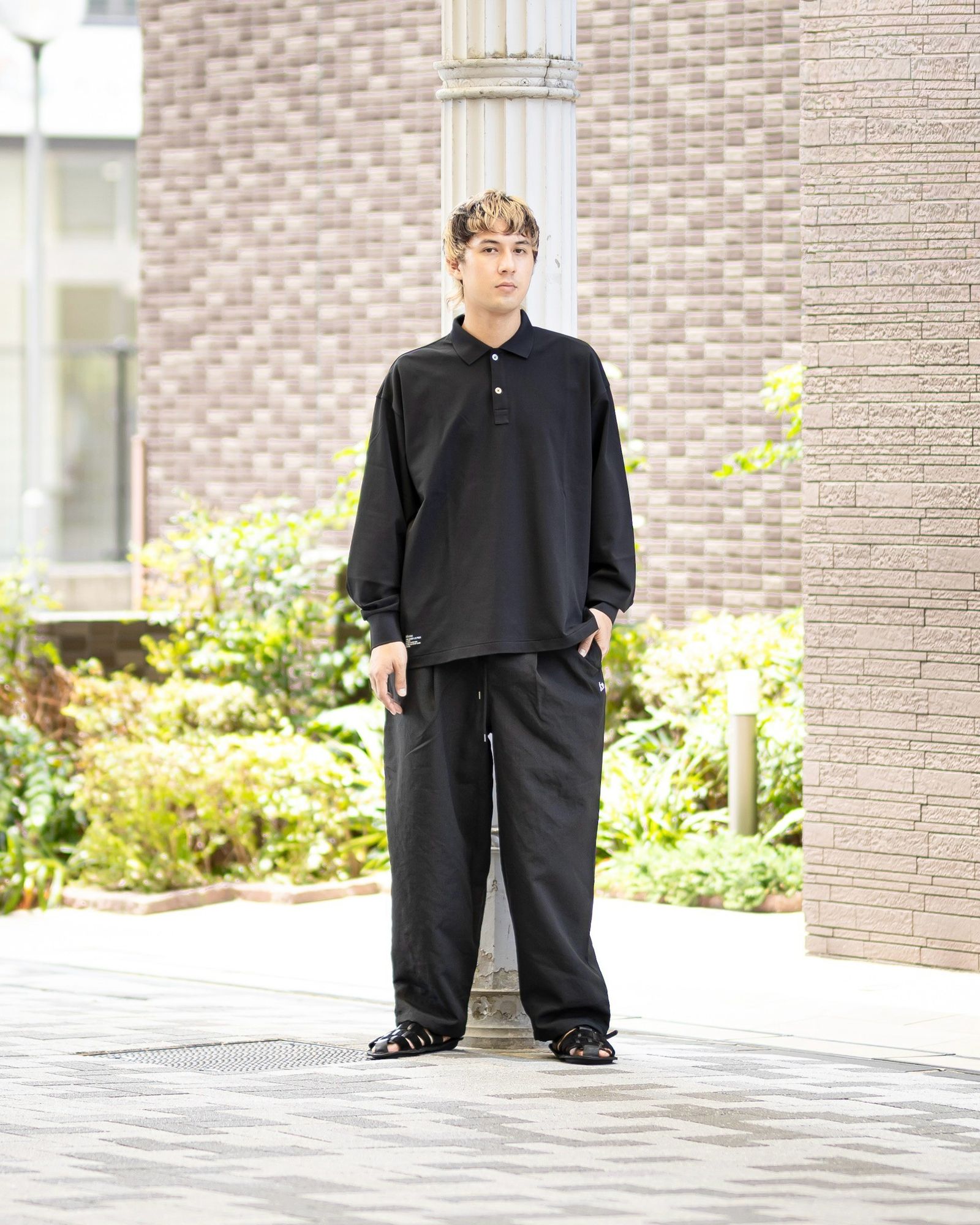 フレッシュサービス DRY PIQUE JERSEY L/S POLO(FSC263-70037)BLACK☆8月1日(土)発売！
