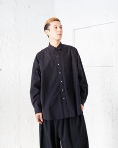 グラフペーパー25SS Oxford L/S Oversized B.D Shirt(GM251-50021B) BLACK