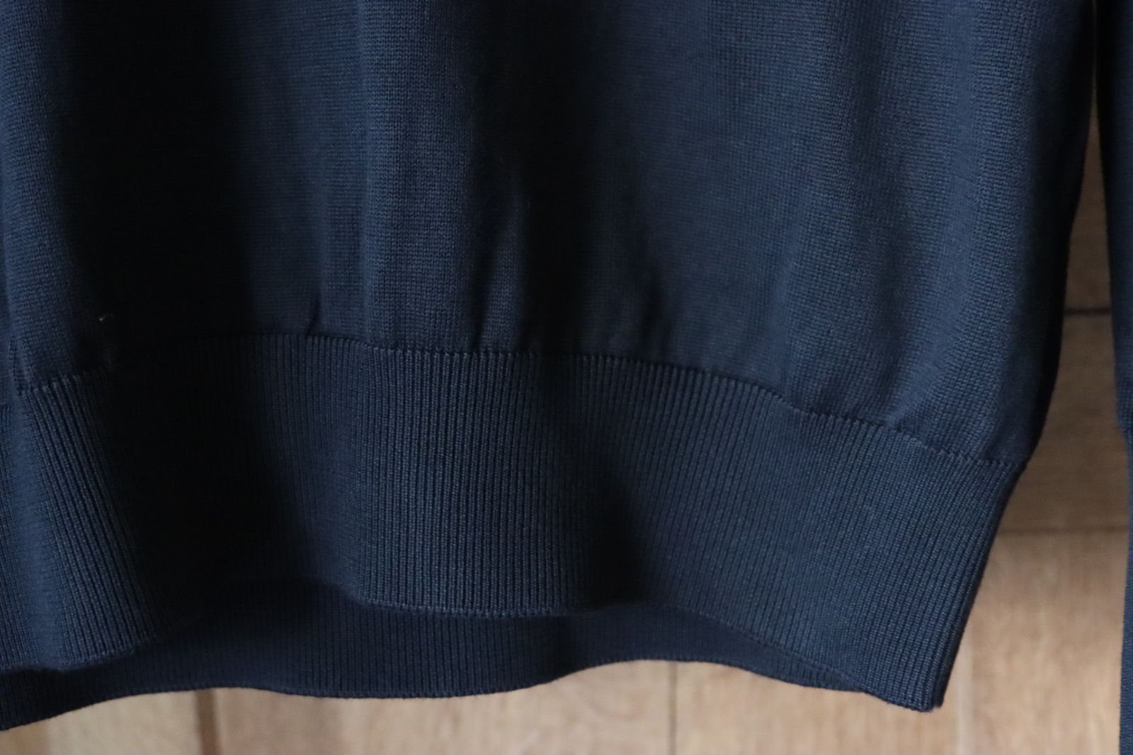 アプレッセ24SS ポロシャツCotton Knit L/S Polo Shirts(24SAP-03-07K)BLACK☆2月10日(土)発売！