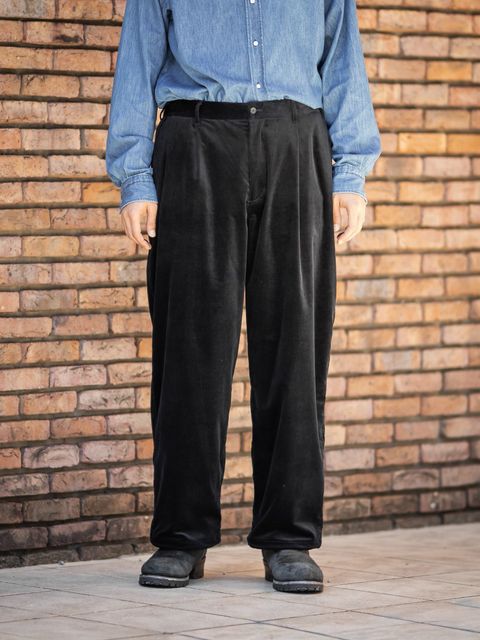 フレッシュサービス 26AW AIR CORDUROY WIDE TROUSERS(FSC263-40087)BLACK☆10月3日(土)発売！