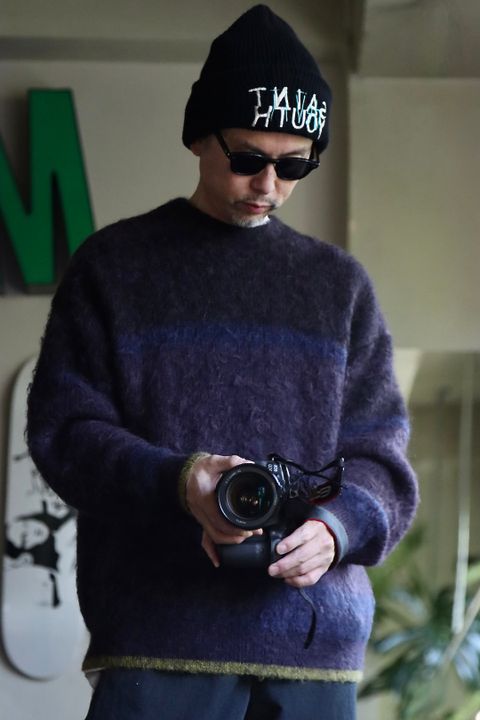 YOKE ヨーク22AW STILL BORDER CREWNECKスタイル.2022.10.24.