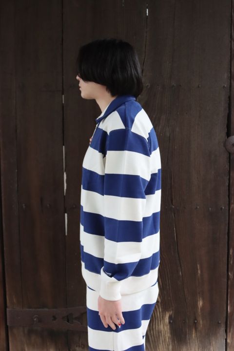 UNIVERSAL PRODUCTS 新作GIMME FIVE HALF ZIP BORDER SWEAT style.2022.1.23