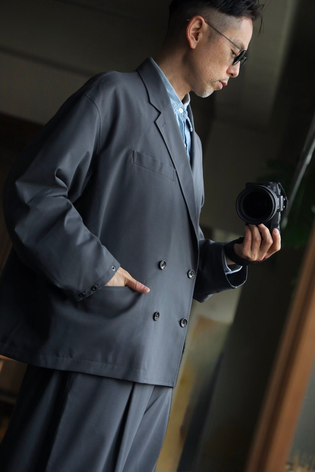 フレッシュサービス WOOLY CLOTH DOUBLE JACKET(FSC251-20106)GRAY